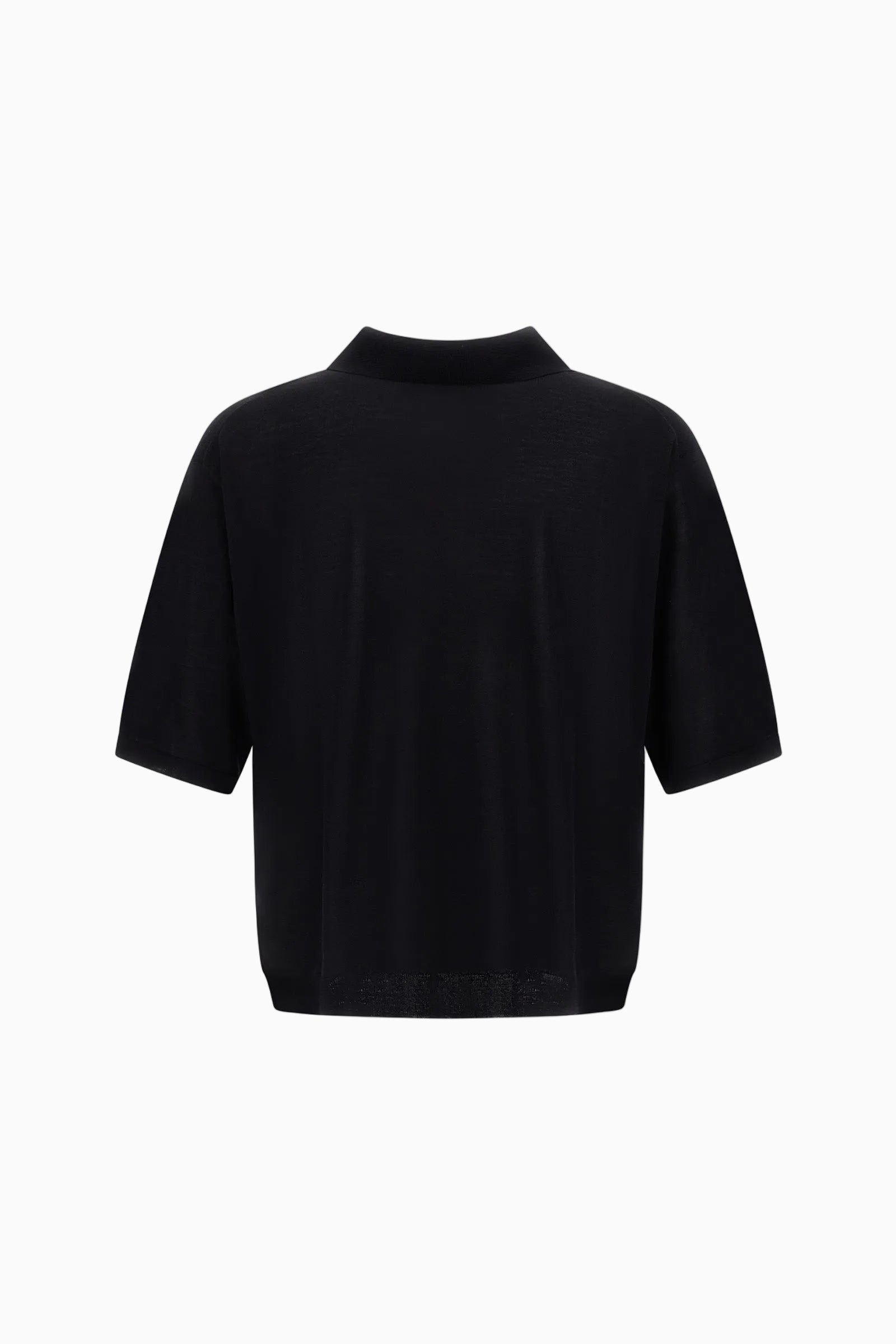 Wool and silk polo shirt