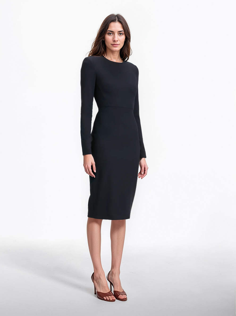 Vestido ajustado de manga larga