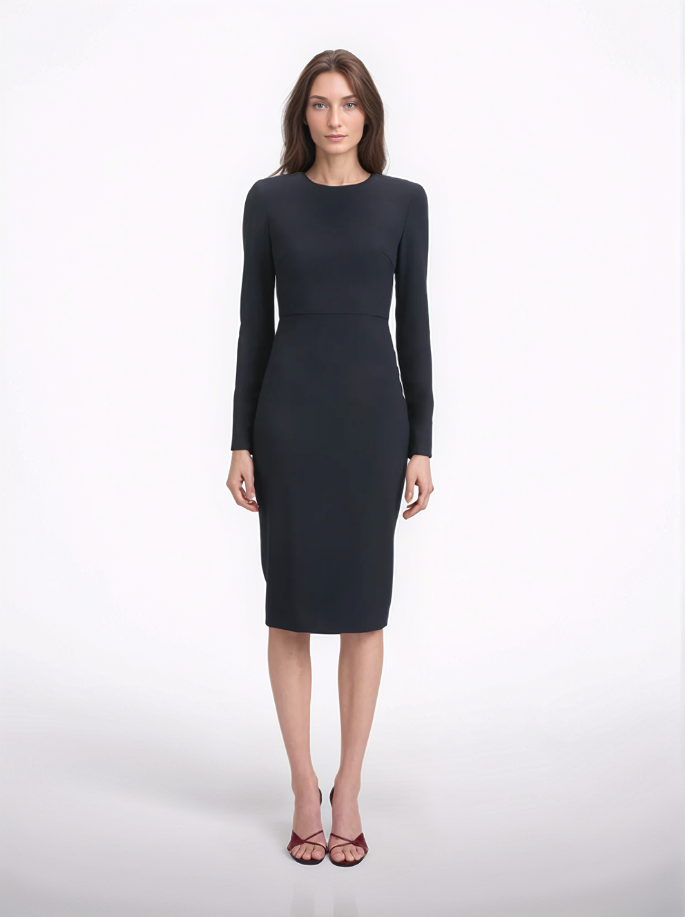 Vestido ajustado de manga larga