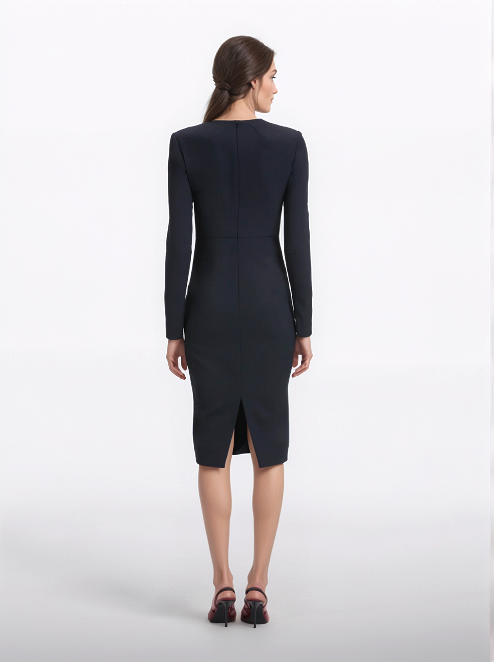 Vestido ajustado de manga larga