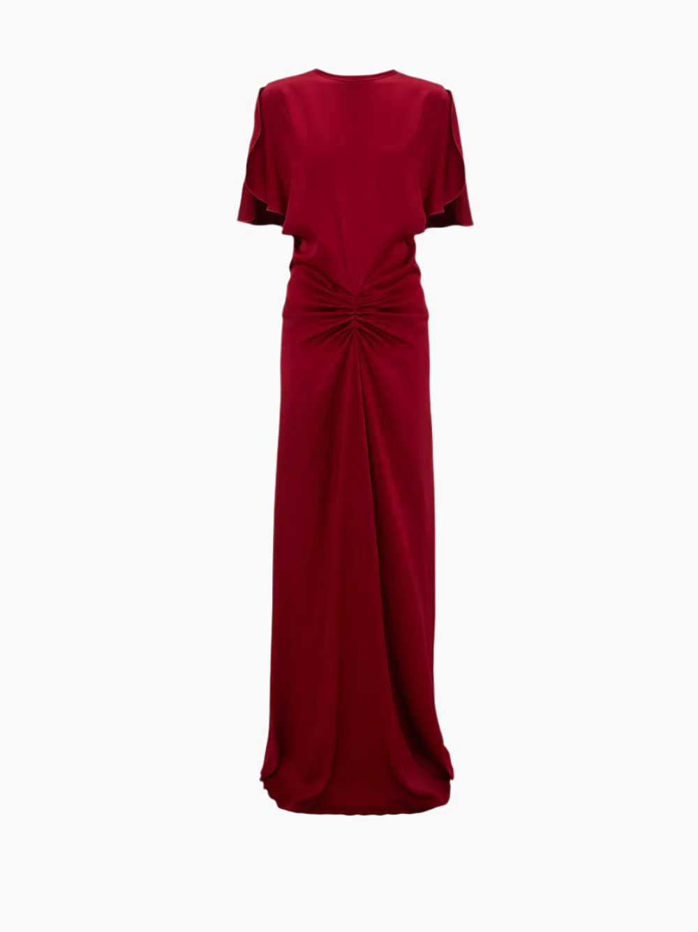 Gathered waist long dress