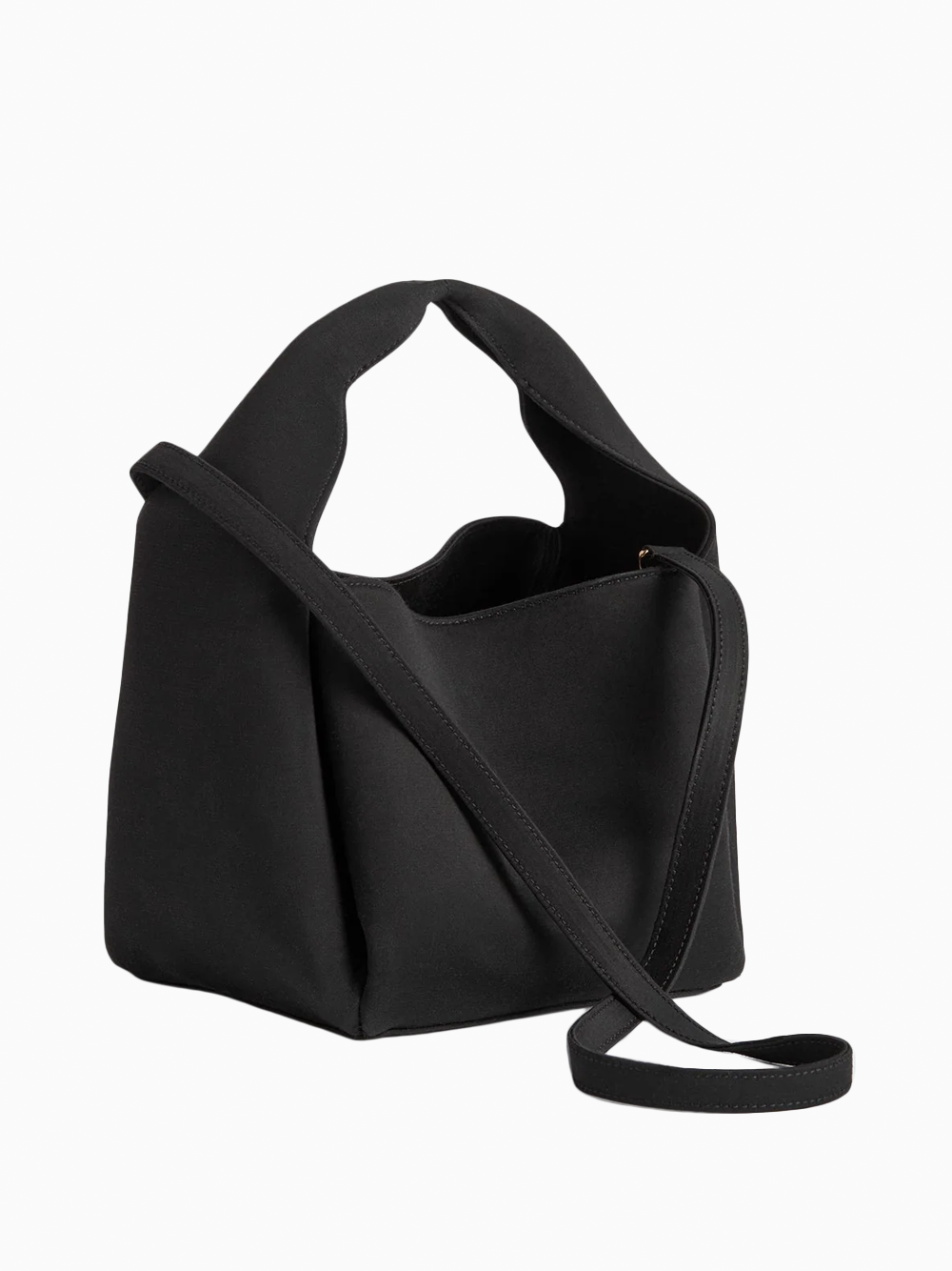 Petite satin bucket bag