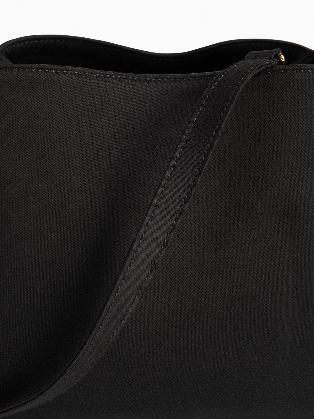 Petite satin bucket bag