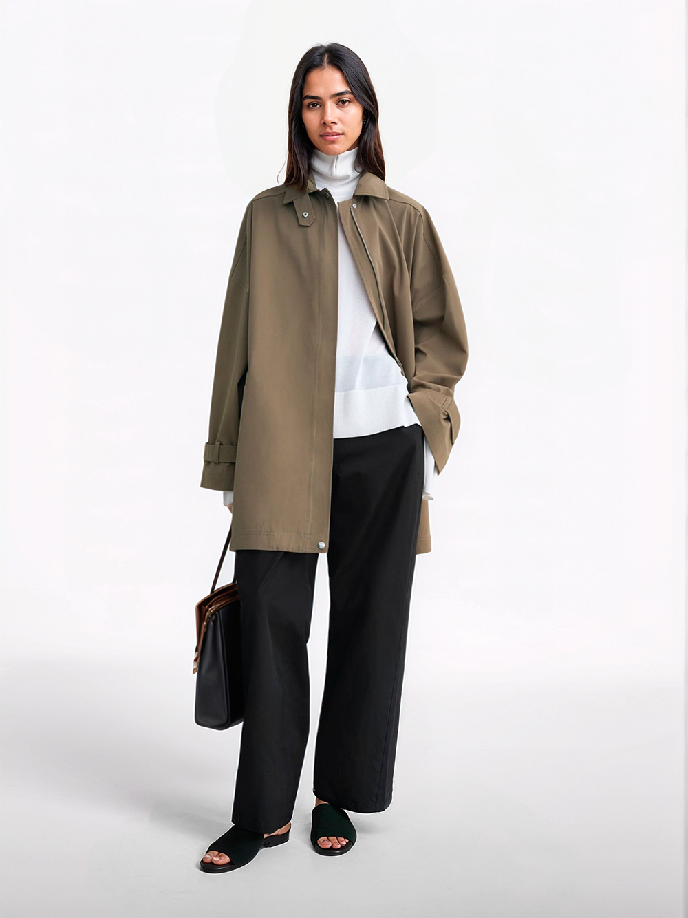 Gabardina oversized