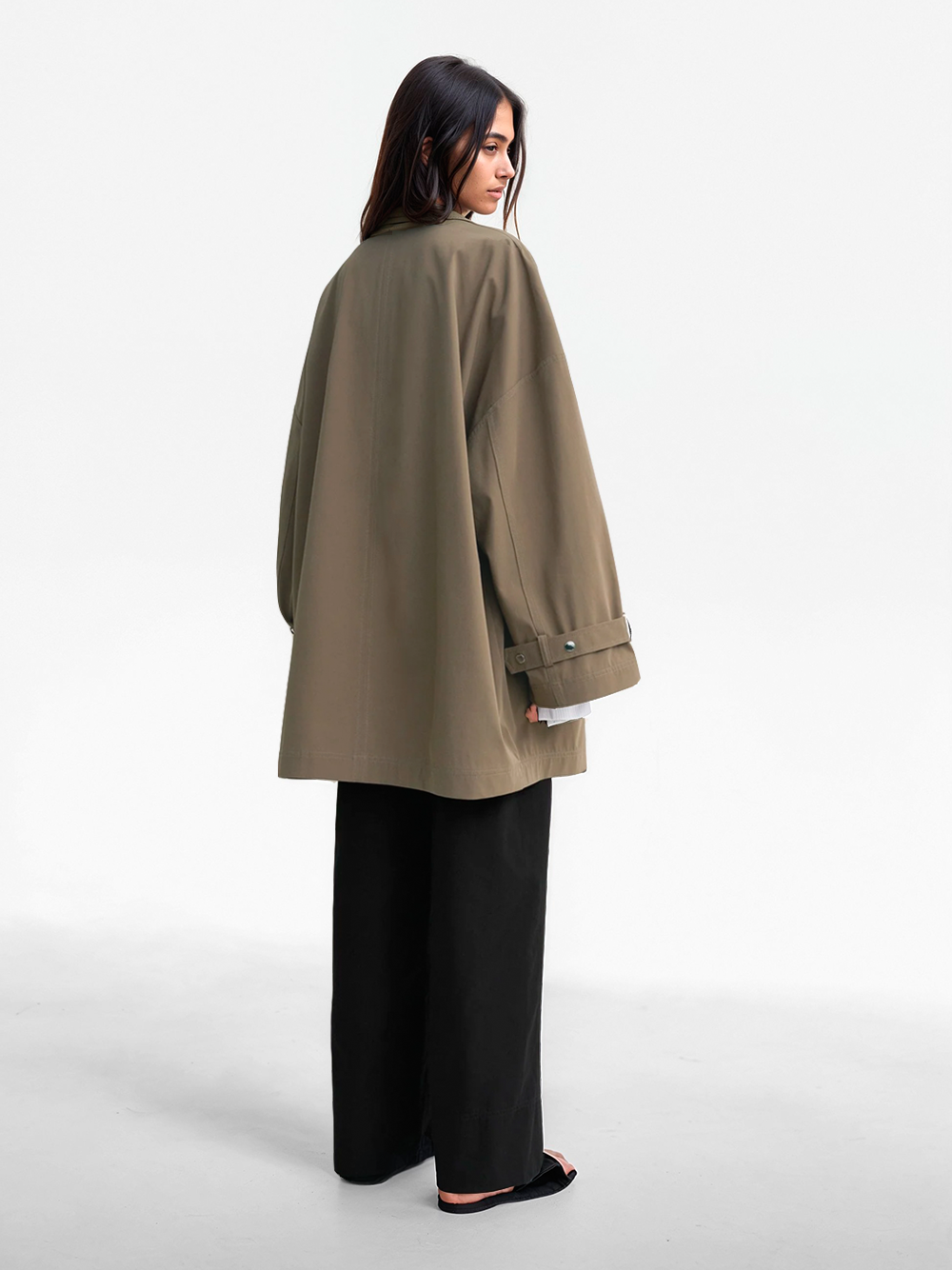 Gabardina oversized