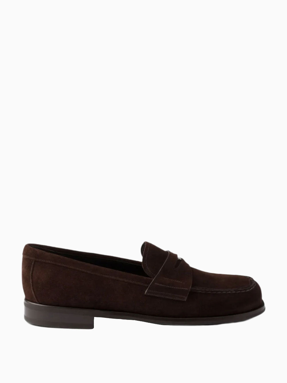 Suede penny loafers