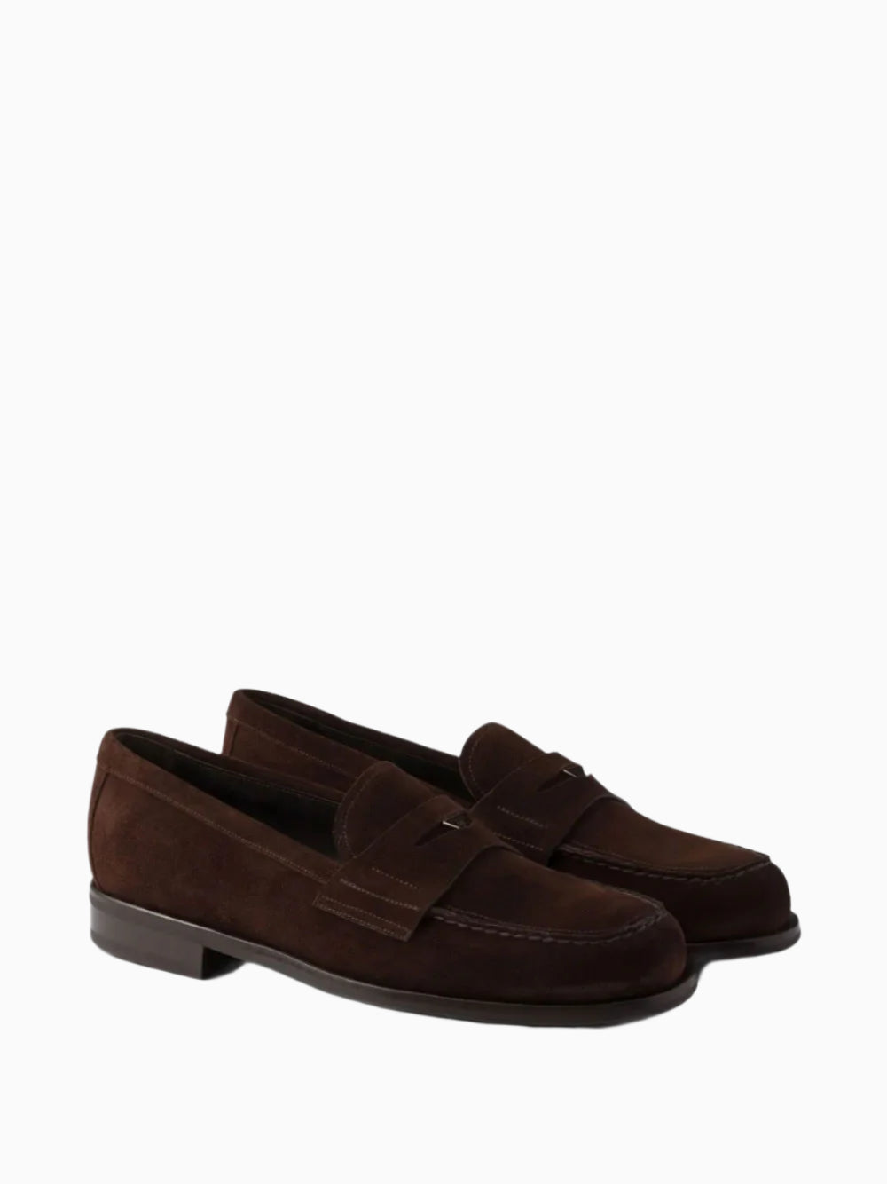 Suede penny loafers