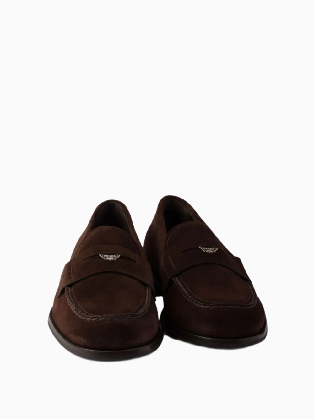 Suede penny loafers