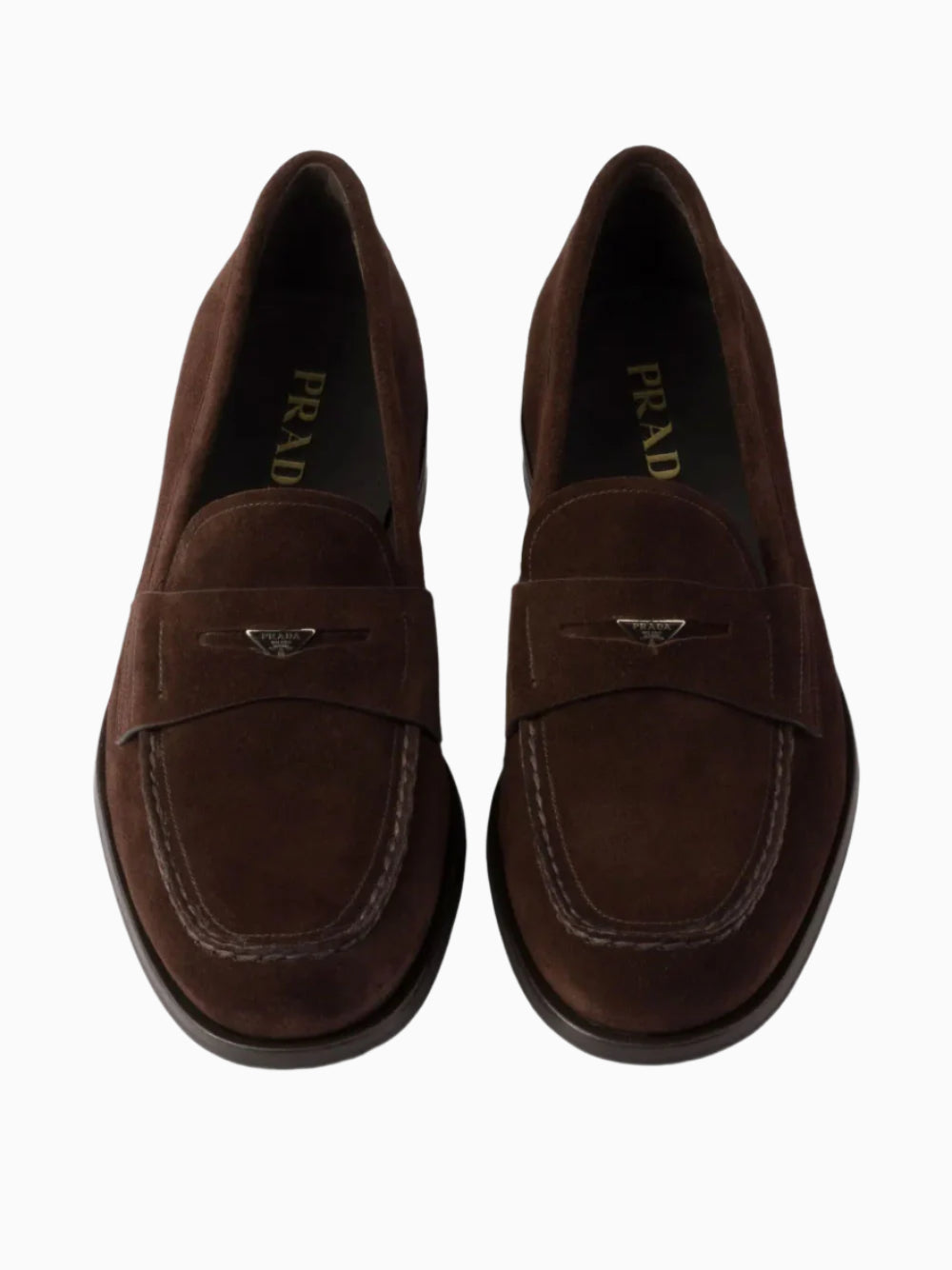 Suede penny loafers