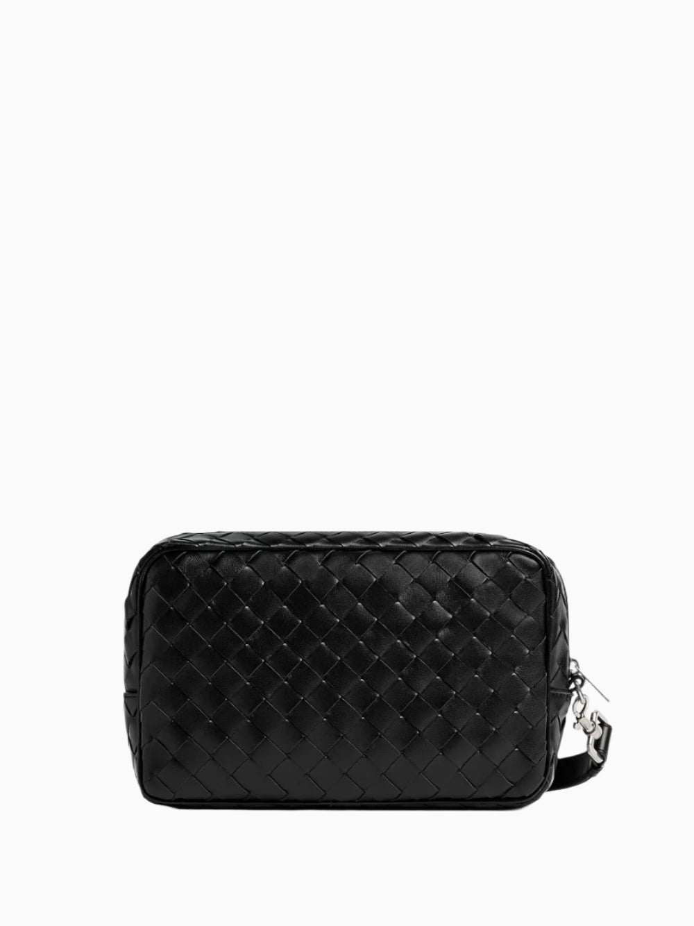 Intrecciato pouch with wristlet