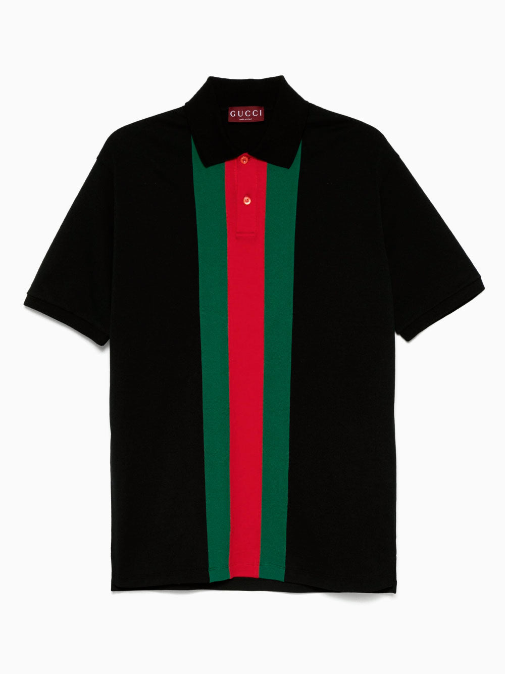 Web-stripe polo shirt