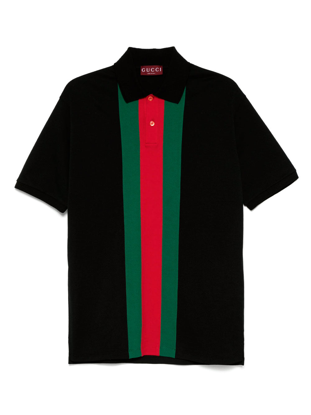 Web-stripe polo shirt