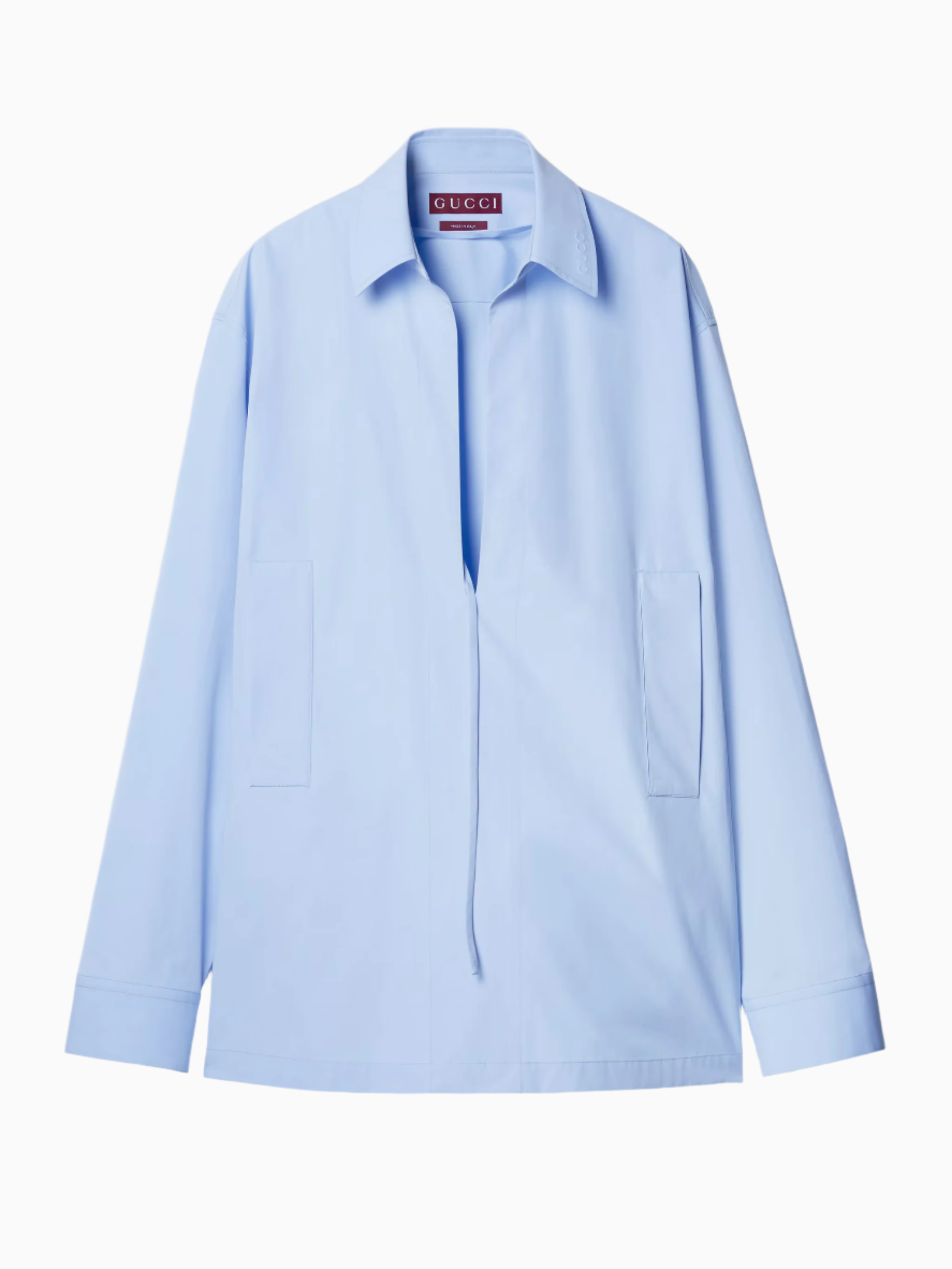 Embossed poplin shirt