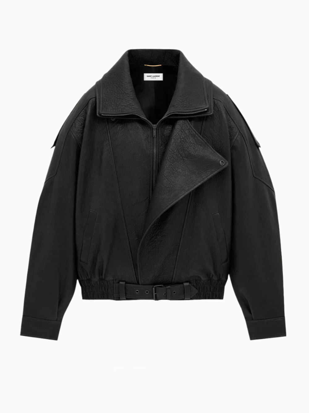 Leather bomber jacket - Main Image