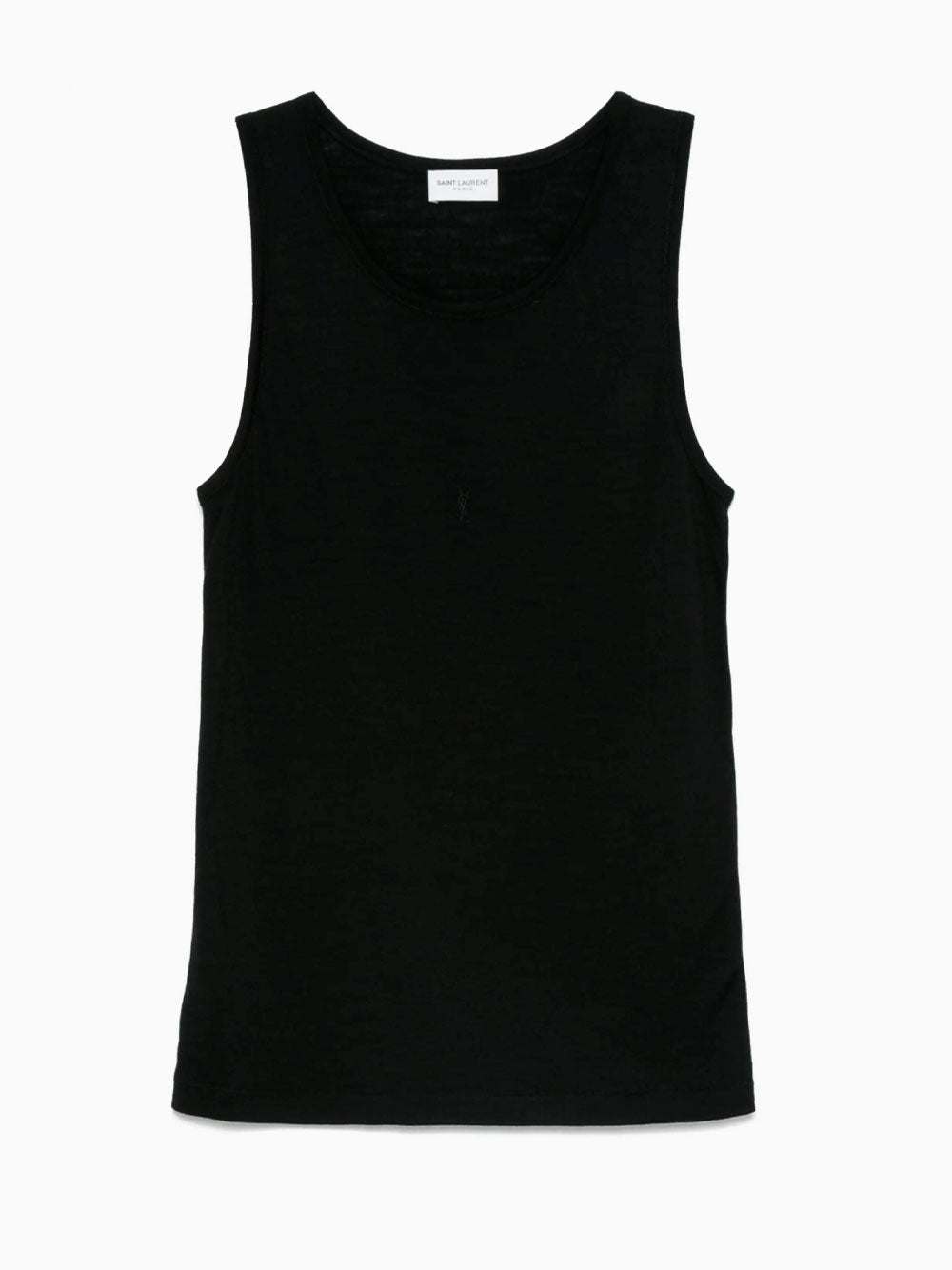 Logo-embroidered tank top