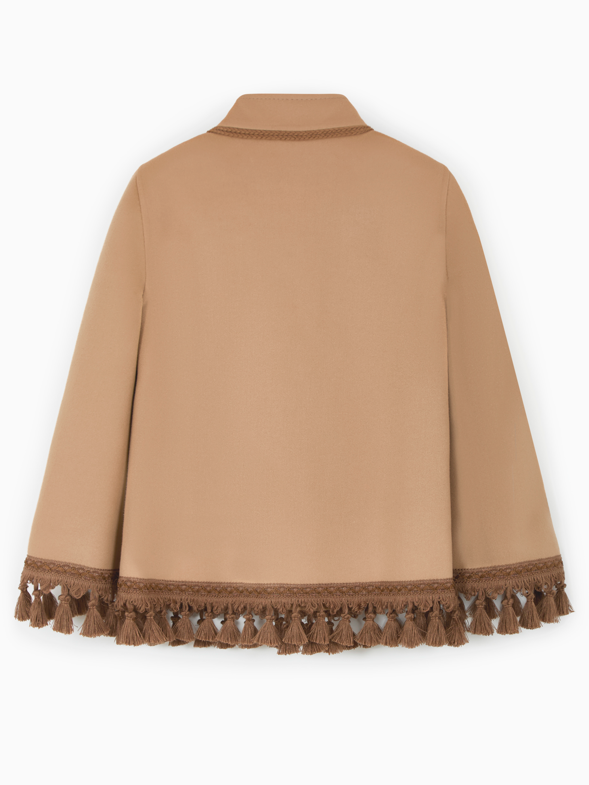Coat with tassels