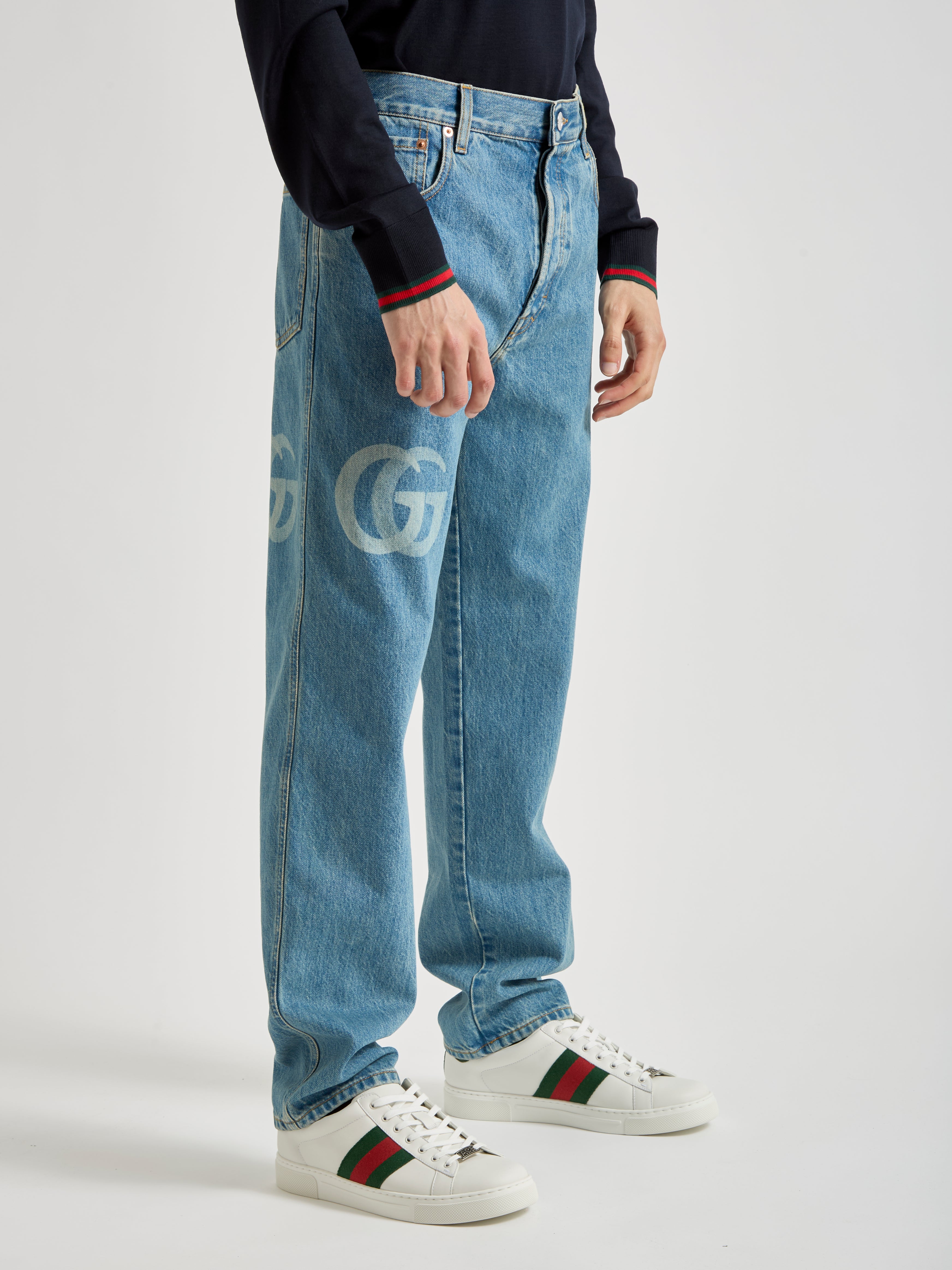 Jeans con Doble G a láser