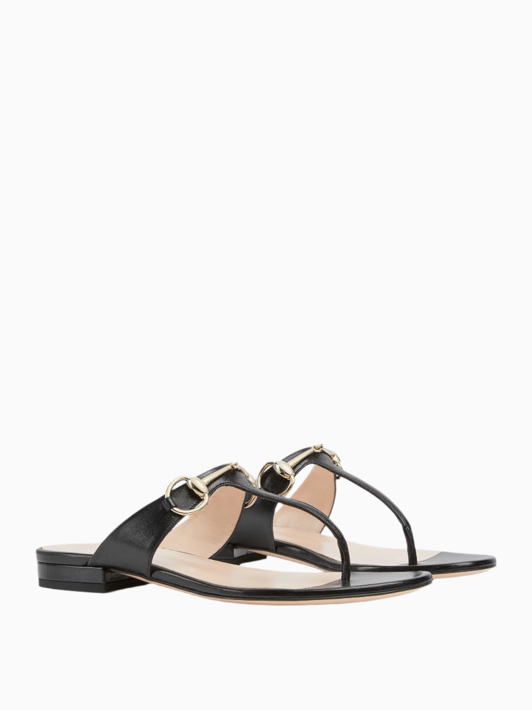 Horsebit thong sandals