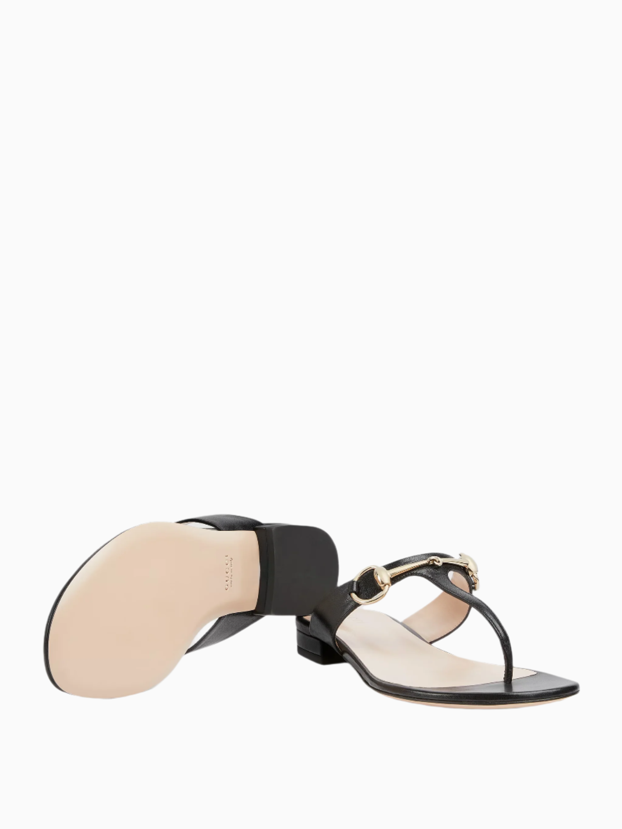 Horsebit thong sandals