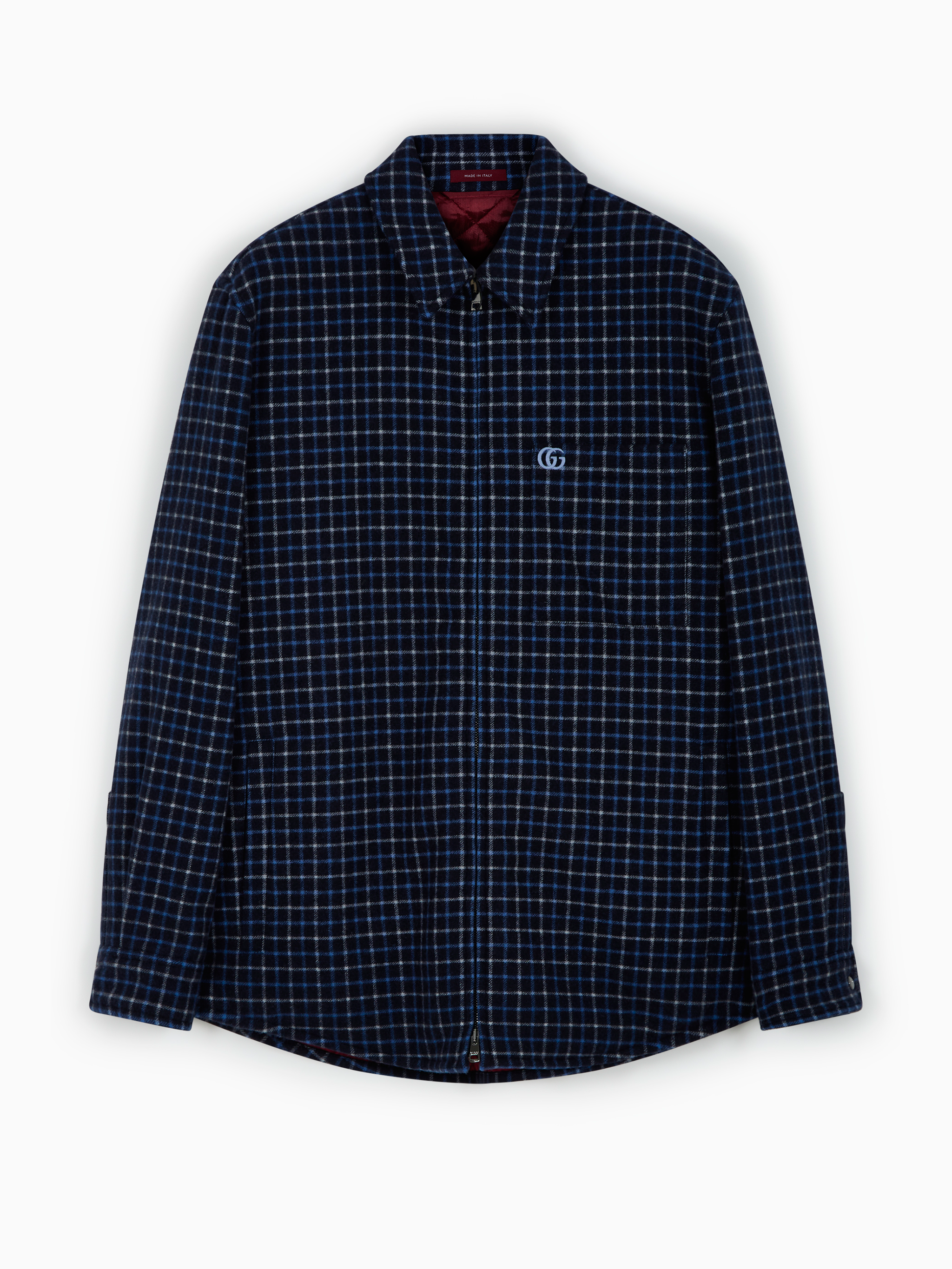 Padded flannel overshirt