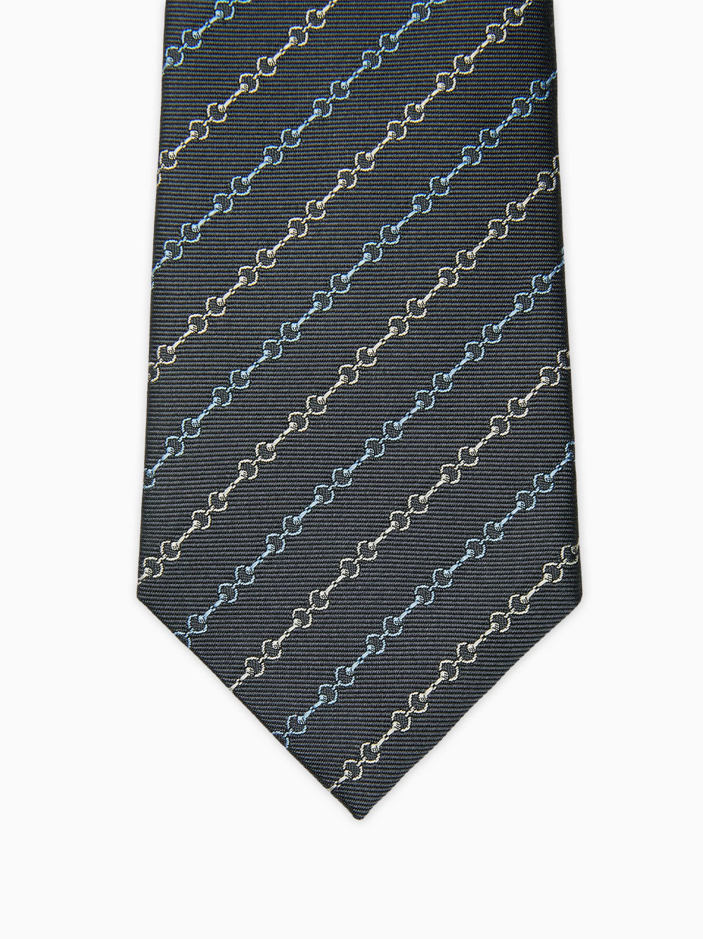 Horsebit silk tie