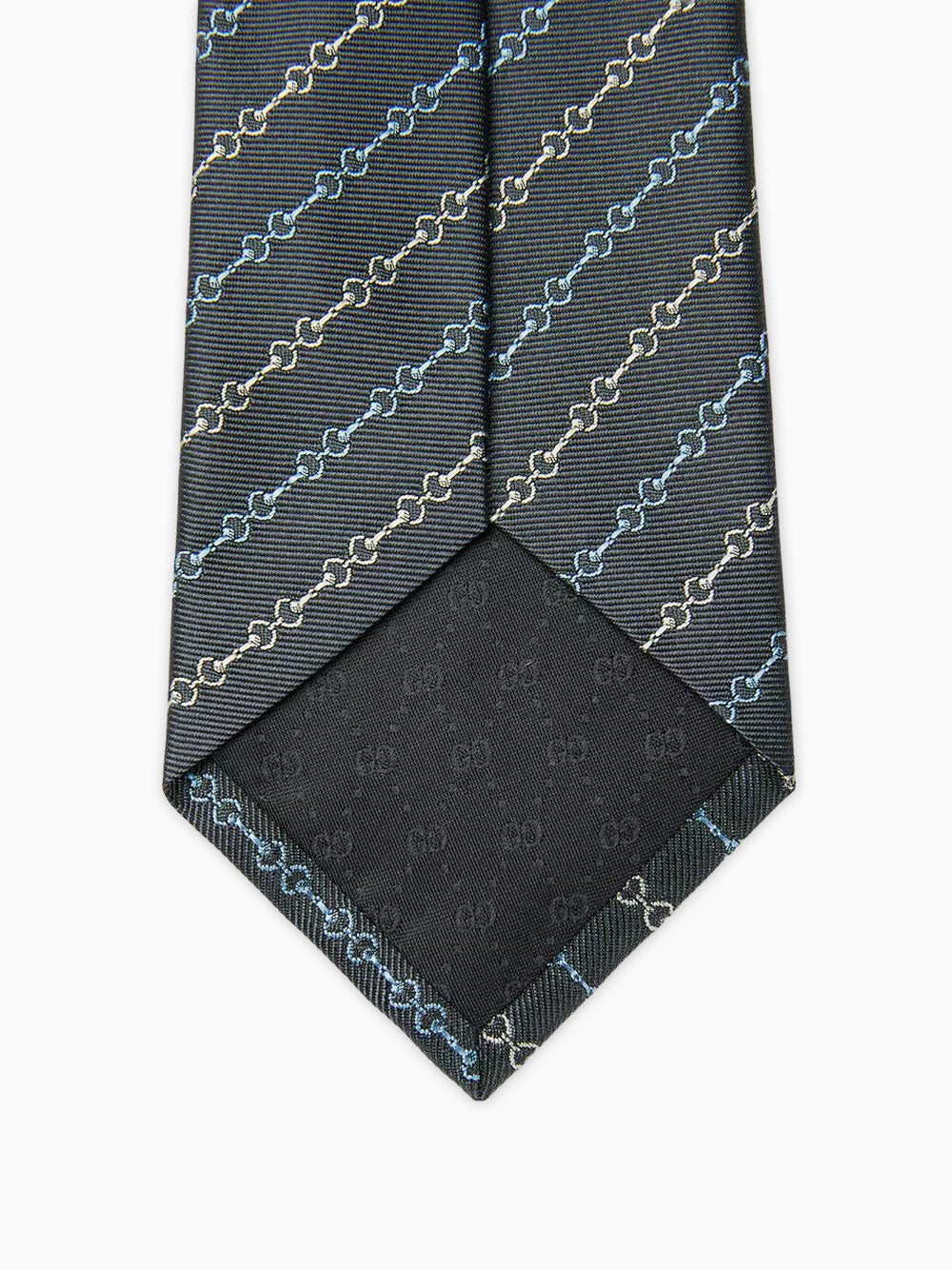 Horsebit silk tie