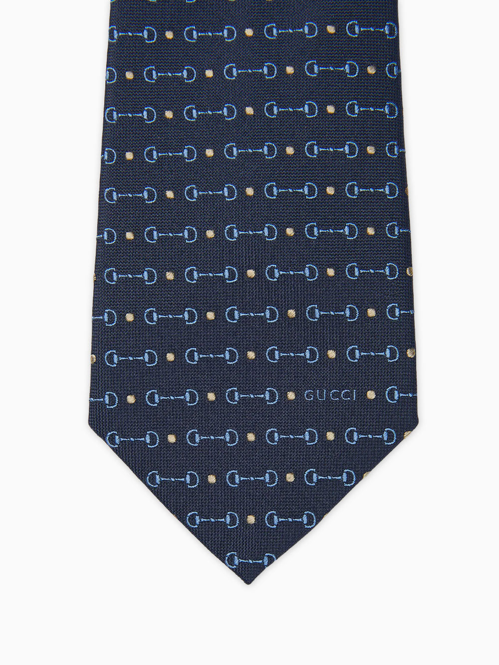 Horsebit silk tie