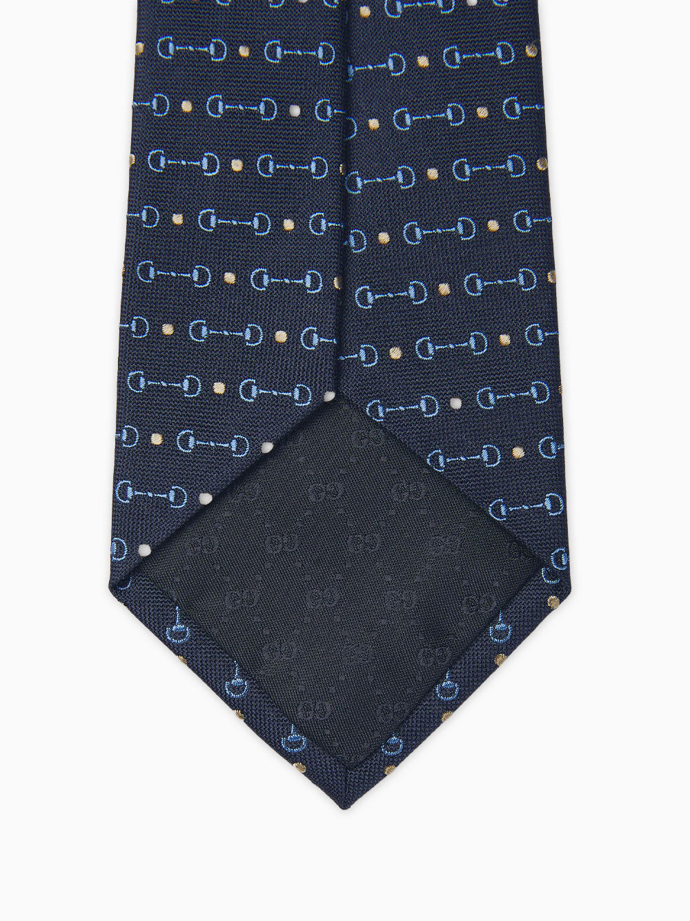 Horsebit silk tie