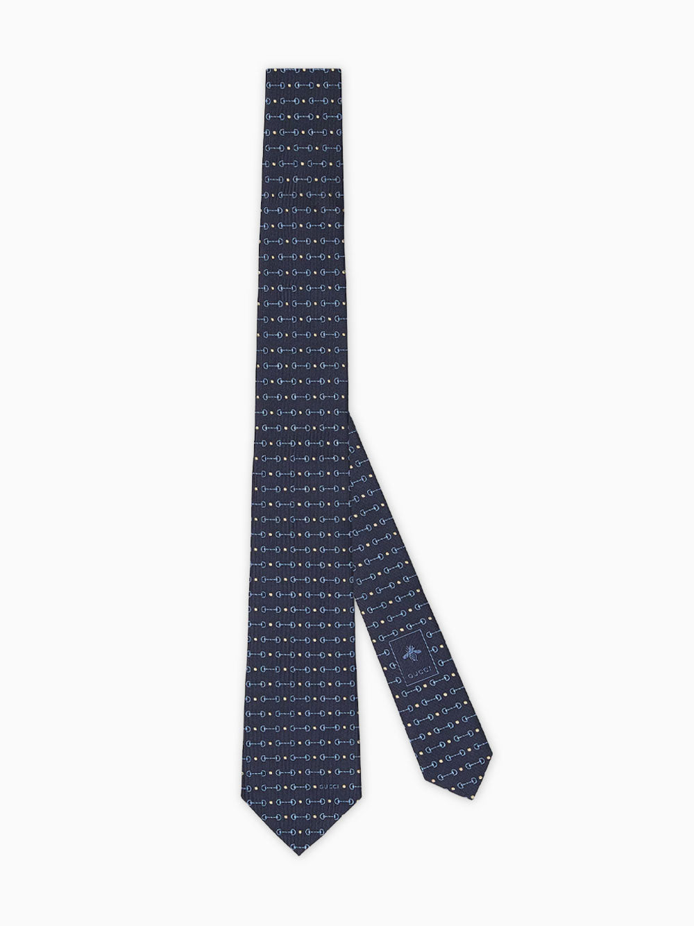 Horsebit silk tie