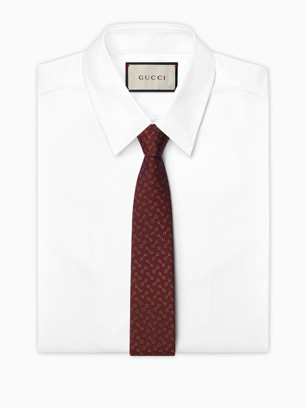 Horsebit silk tie