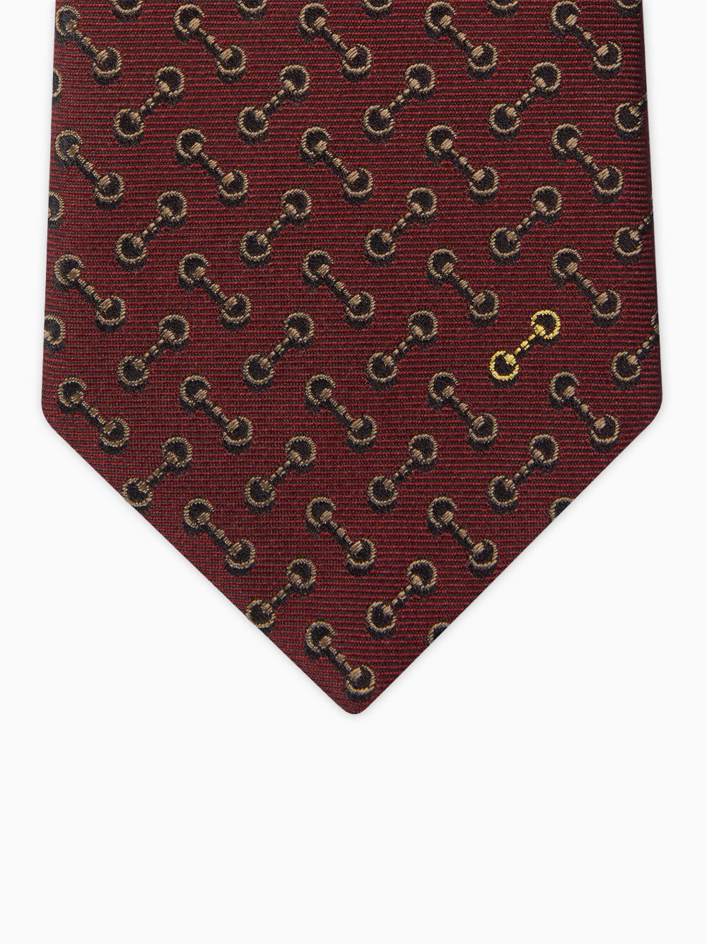 Horsebit silk tie