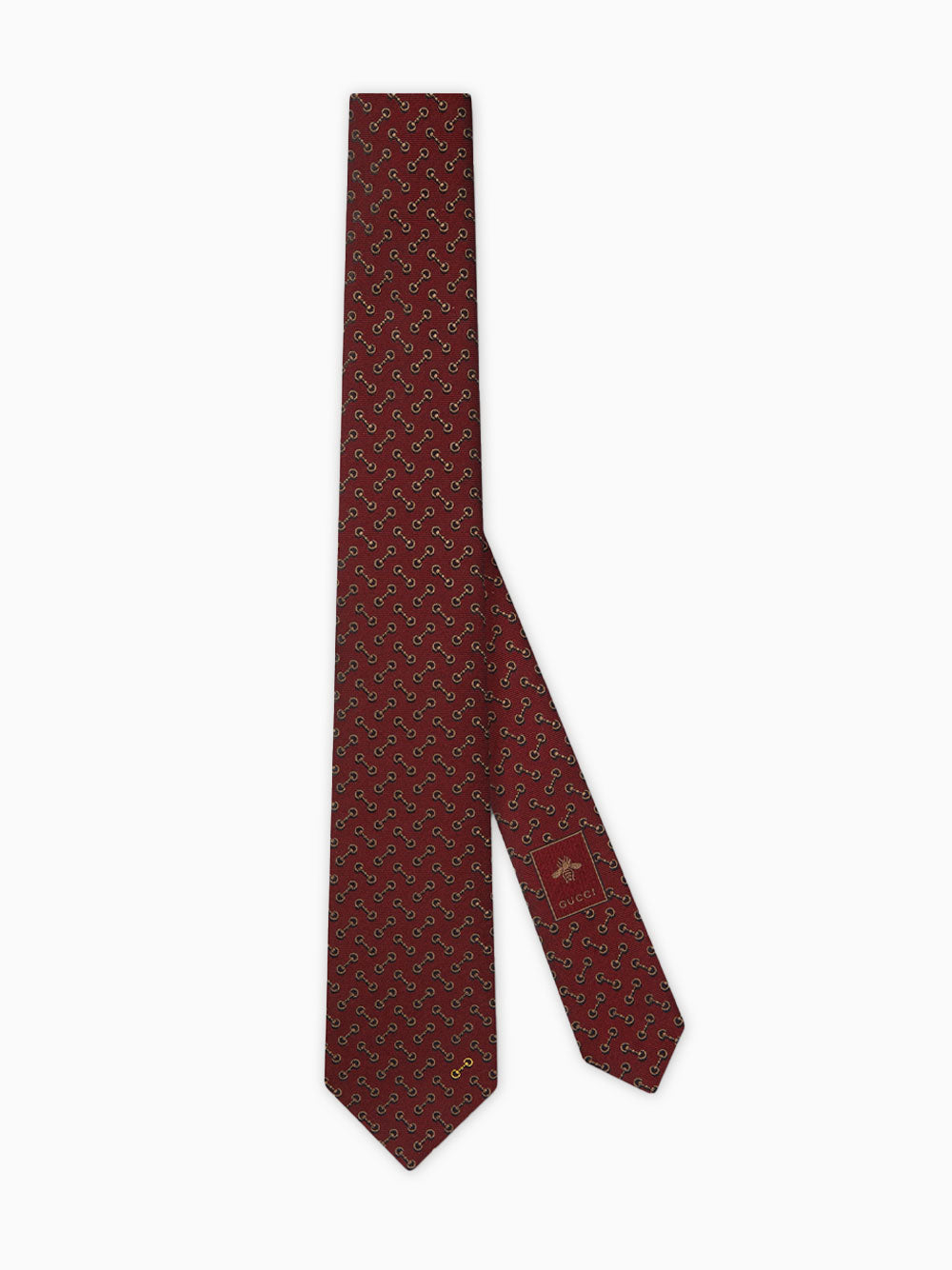 Horsebit silk tie