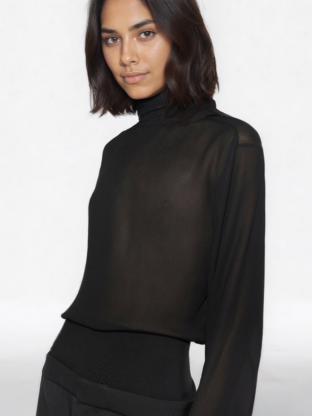 Georgette lavallière neck blouse