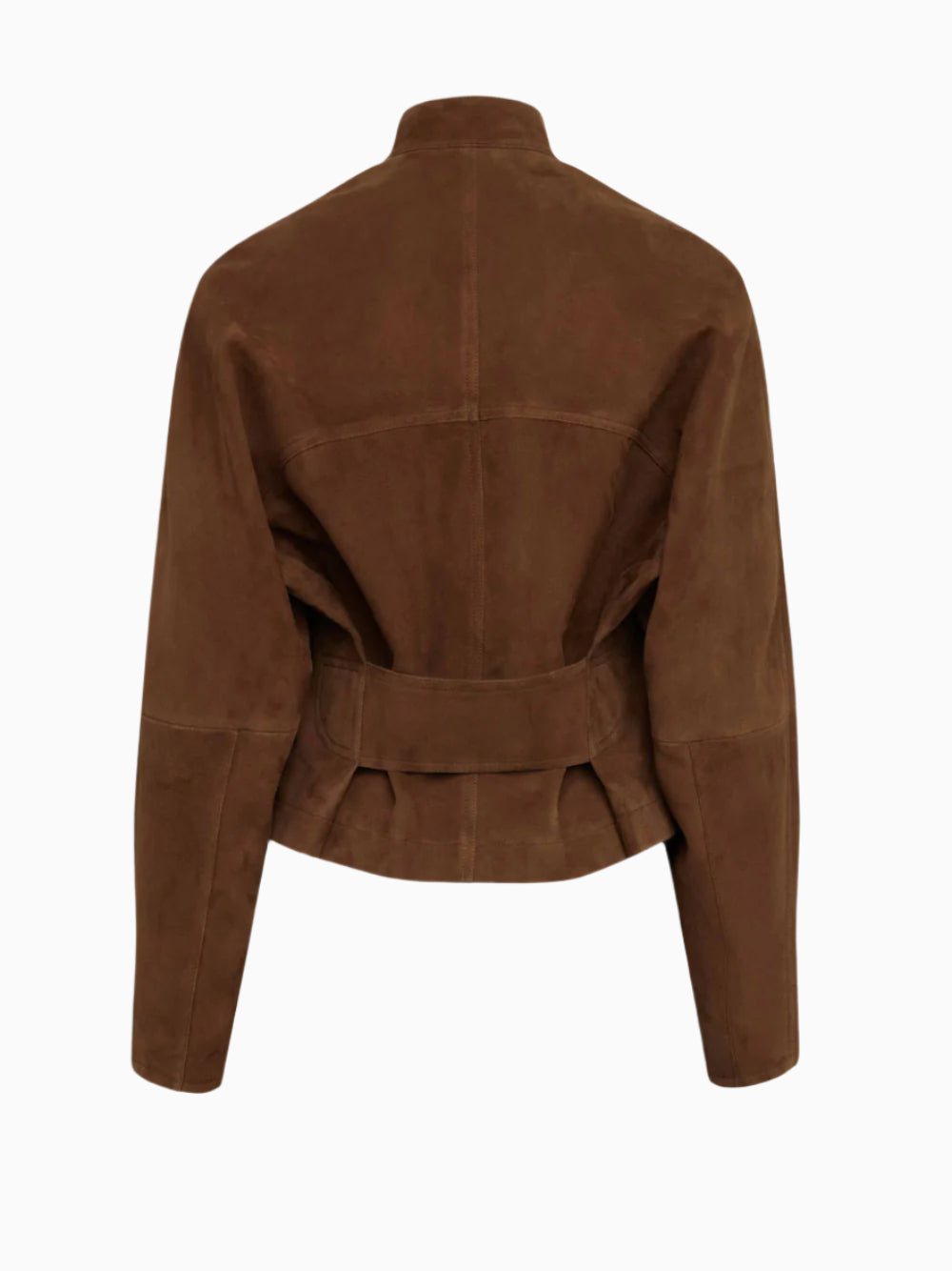 Round suede jacket