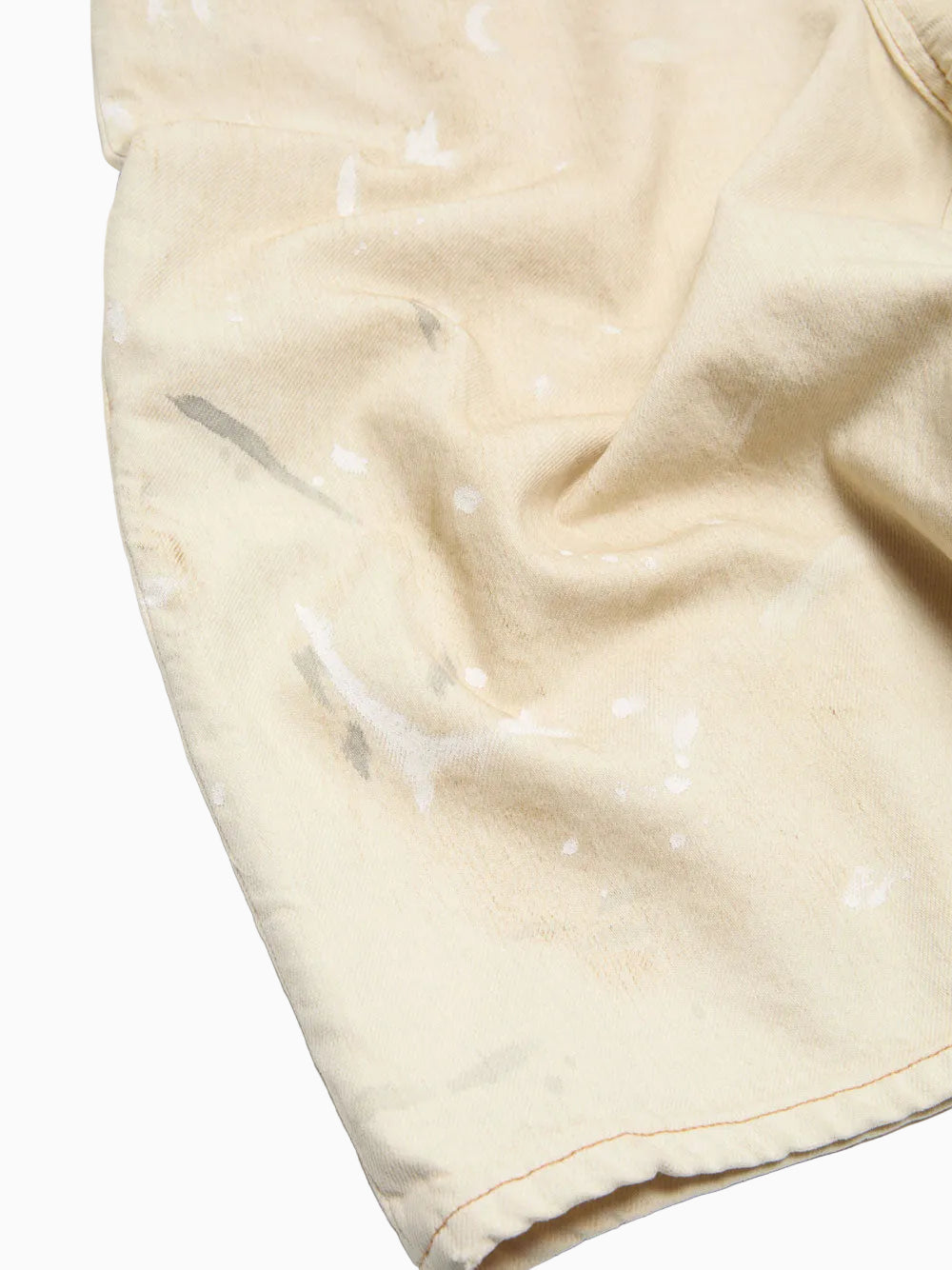 Distressed denim shorts