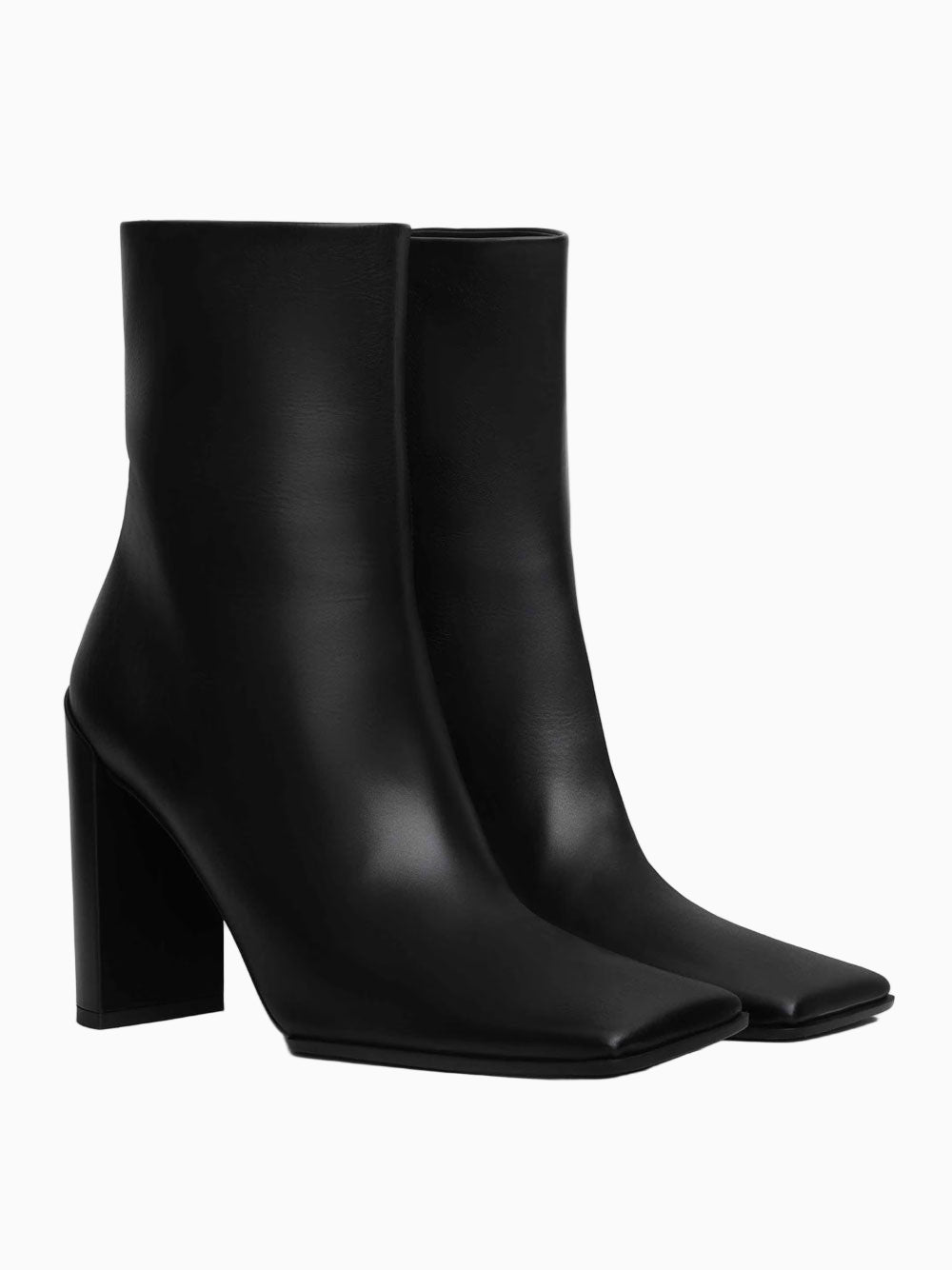 Square-toe ankle boots