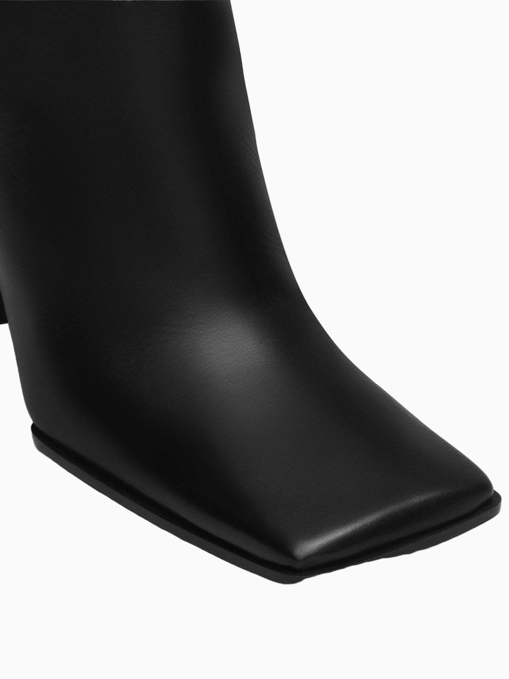 Square-toe ankle boots