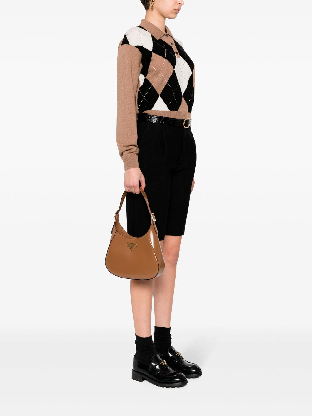 Leather shoulder bag