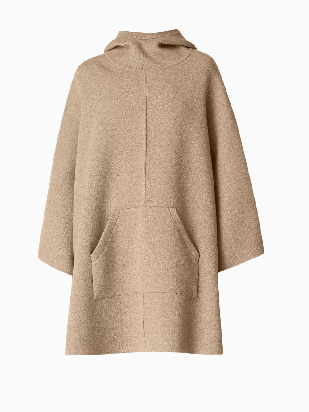 Cashmere hooded cape