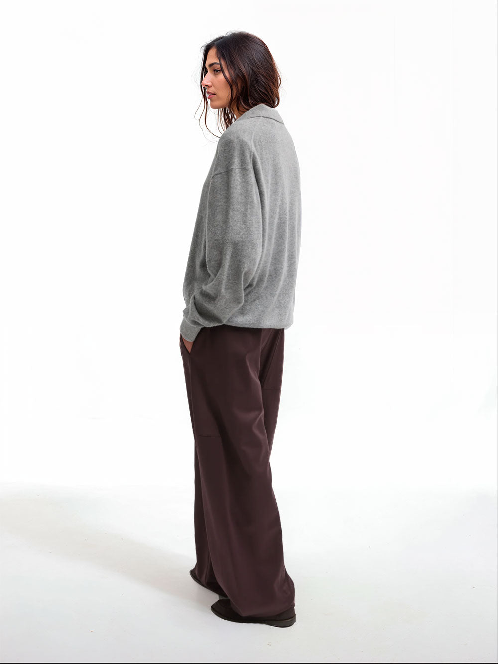 Cashmere polo sweater