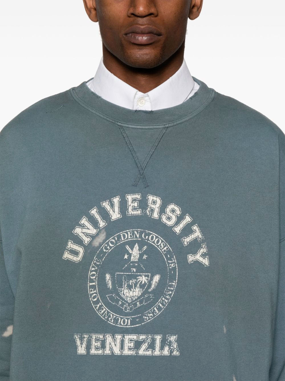 Distressed-effect sweatshirt