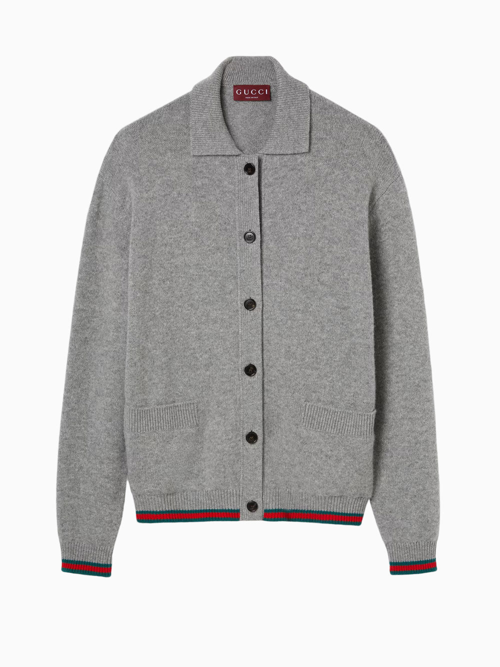 Polo collar cardigan
