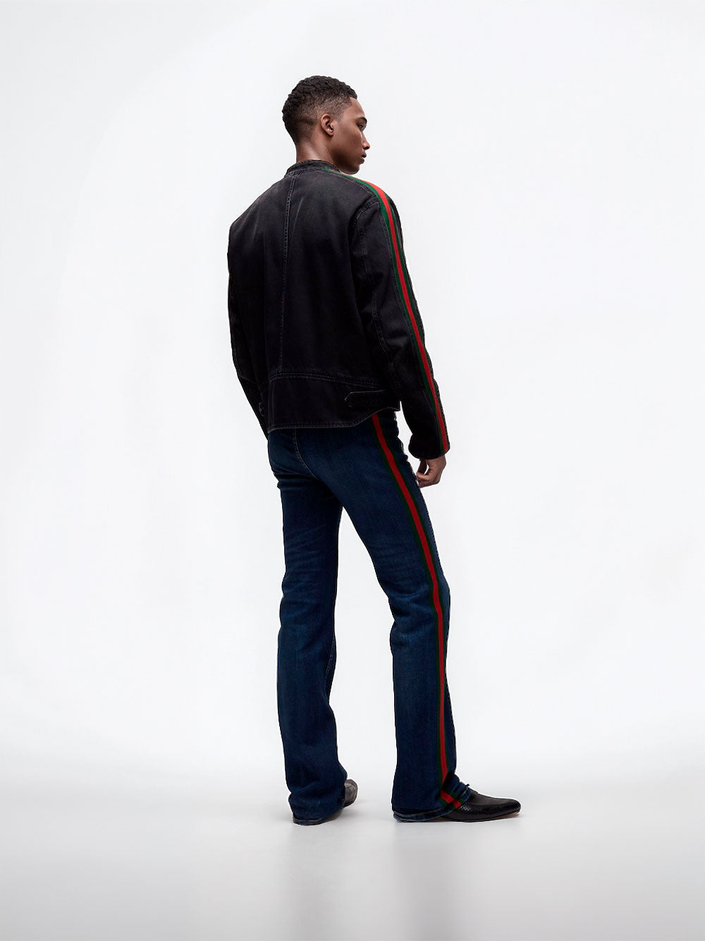 Cotton denim biker
