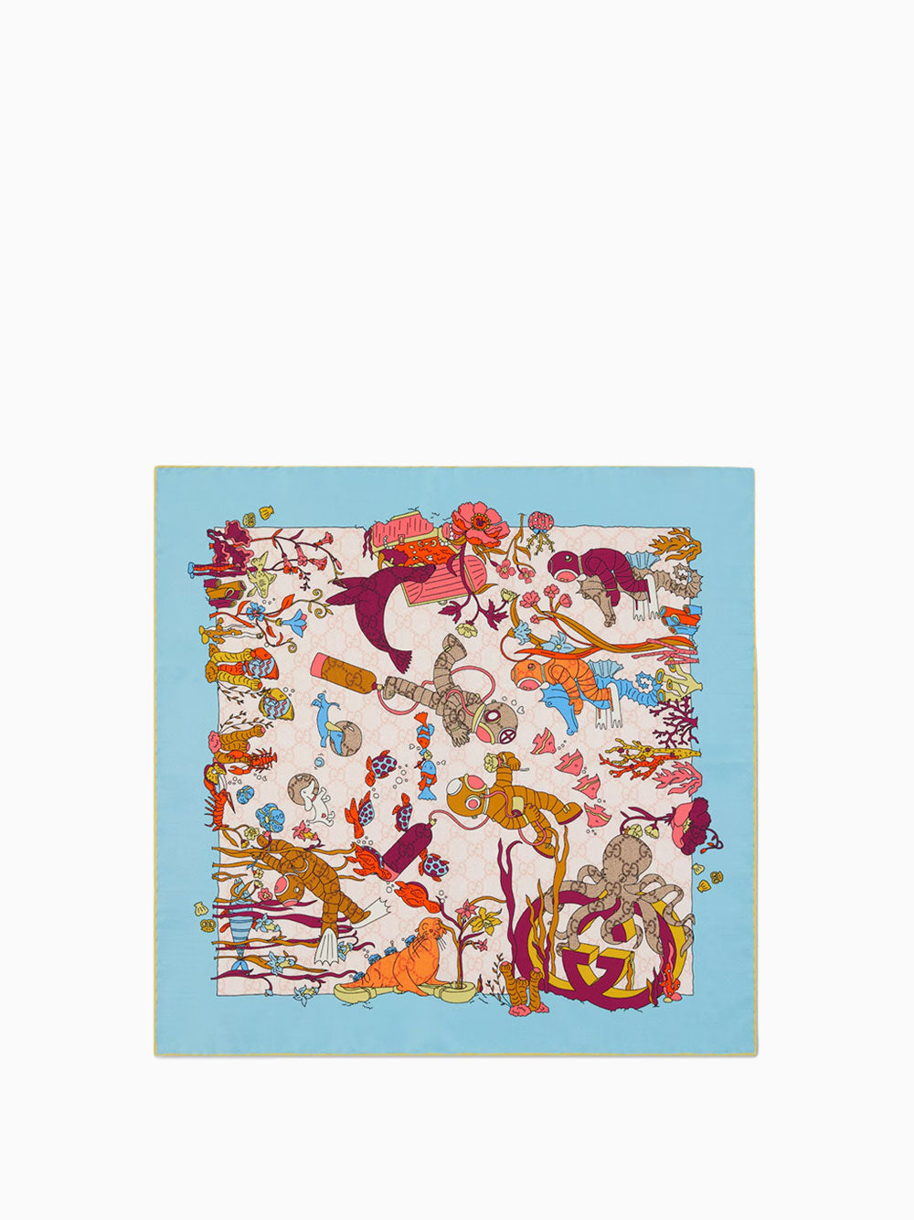 Printed silk bandana