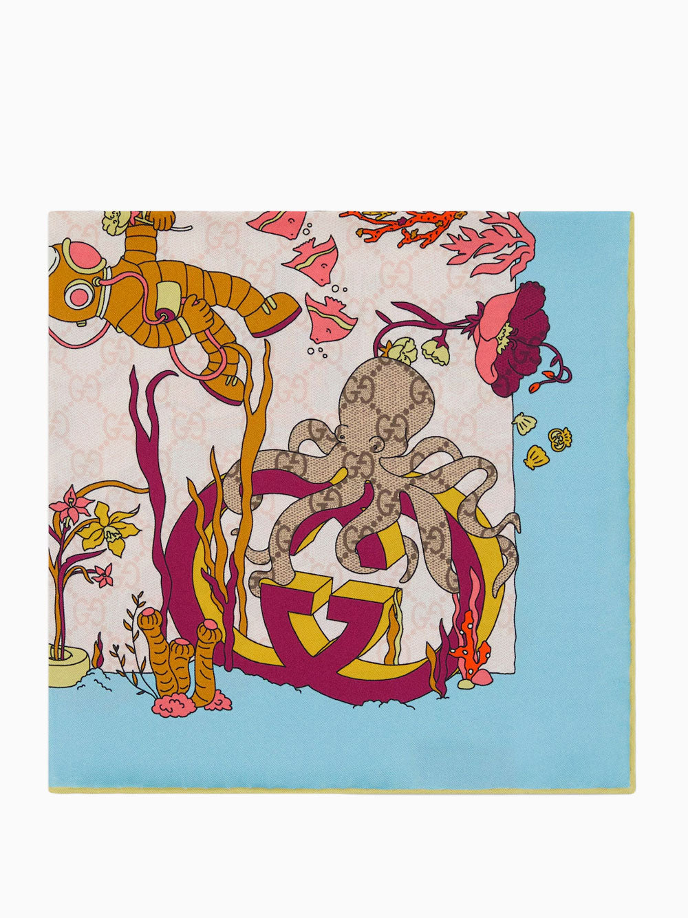 Printed silk bandana