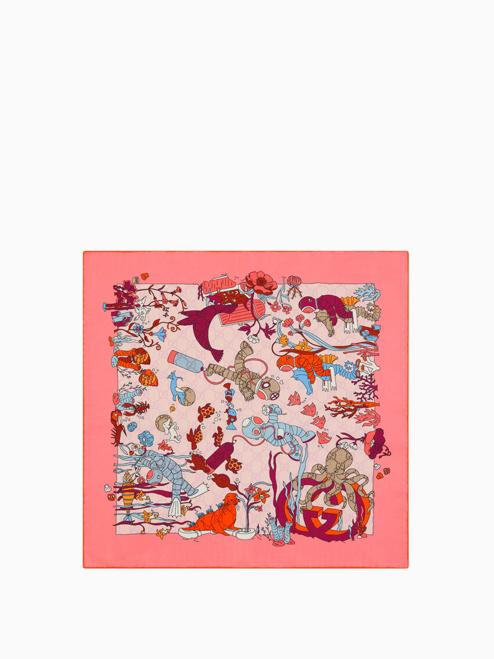 Printed silk bandana