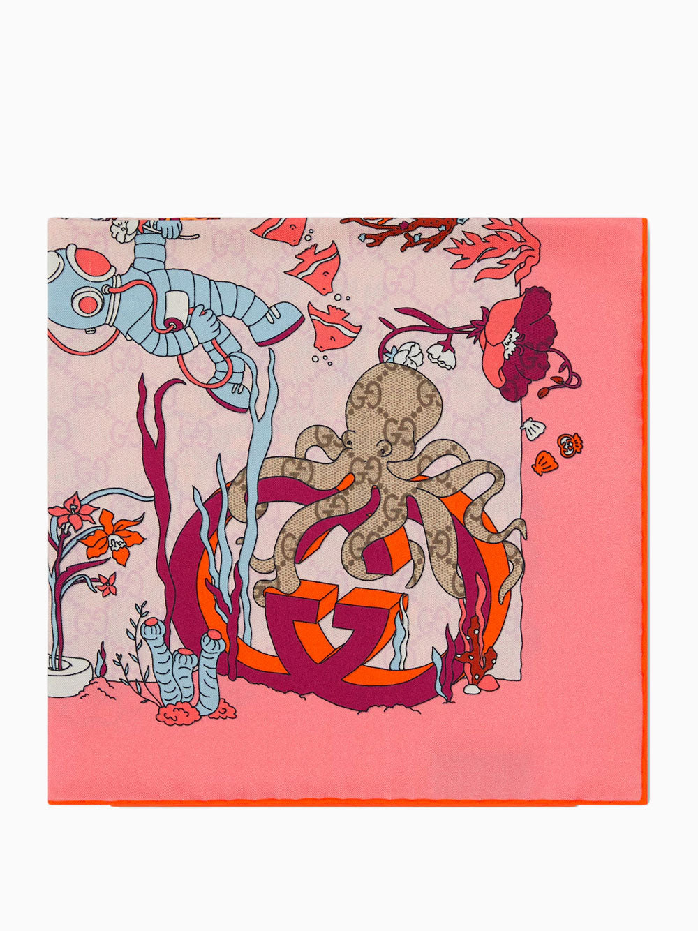 Printed silk bandana