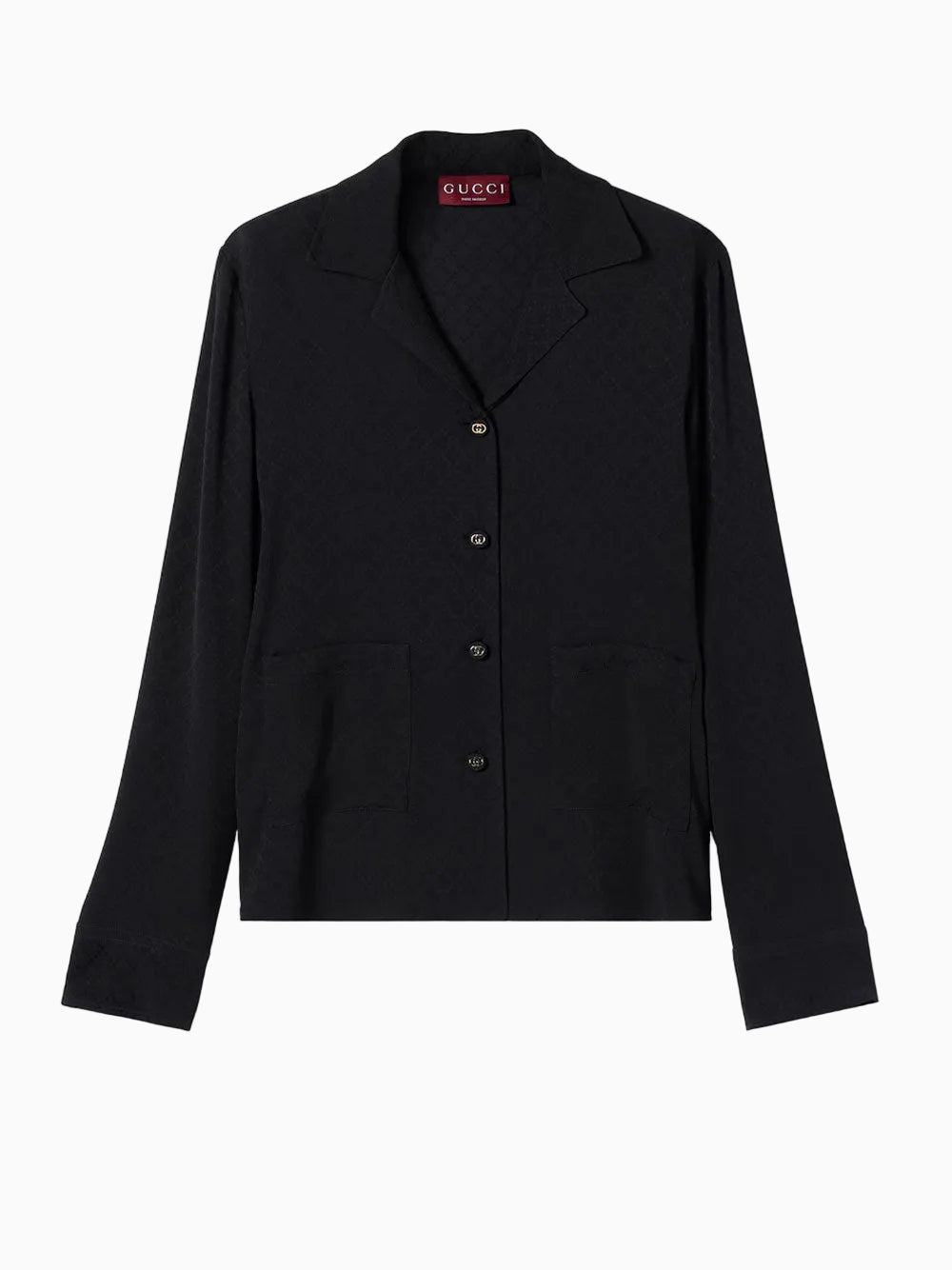 Camisa jacquard de seda