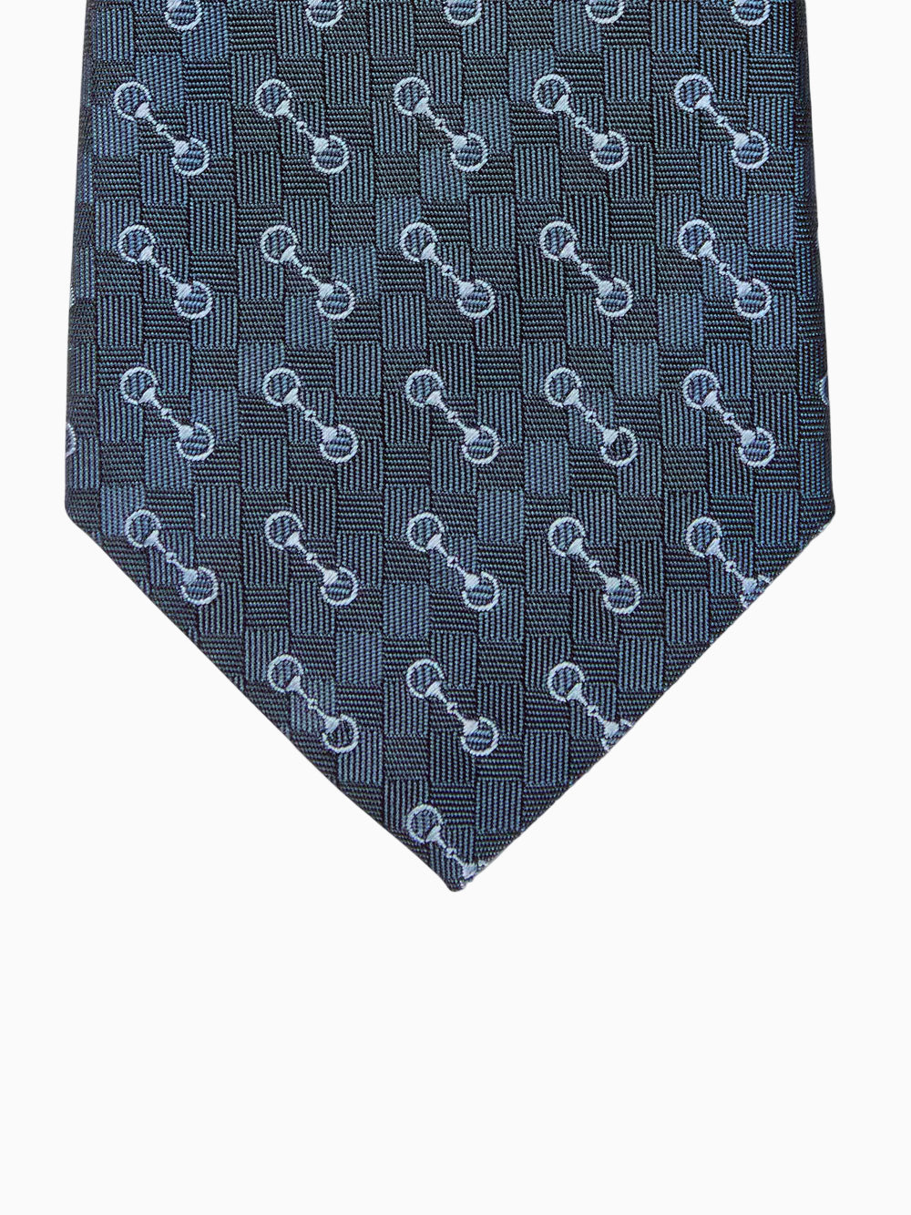 Horsebit jacquard tie