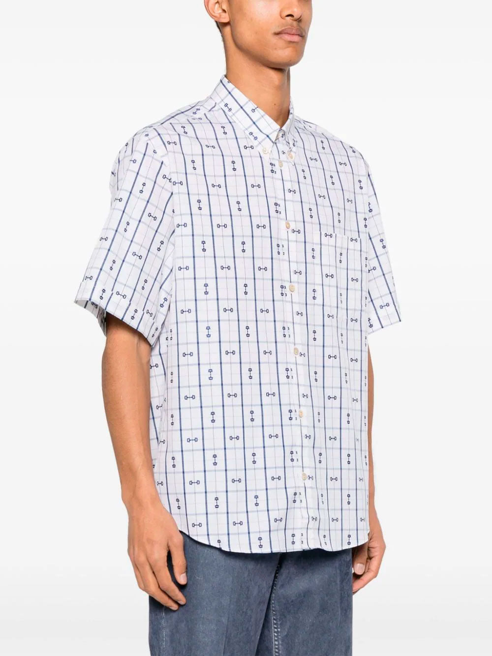 Horsebit-print shirt